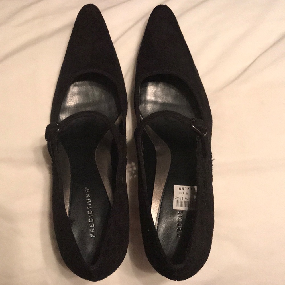 Black suede predictions heels